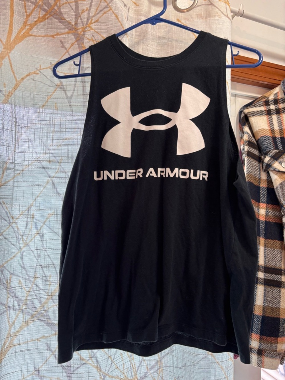 Under Armour Black Tank Top with White Logo